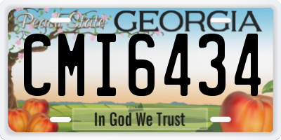 GA license plate CMI6434