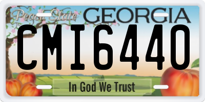 GA license plate CMI6440
