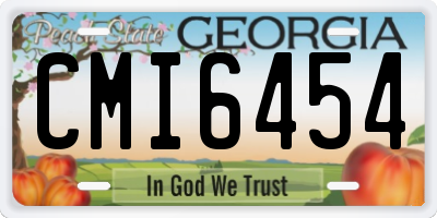 GA license plate CMI6454