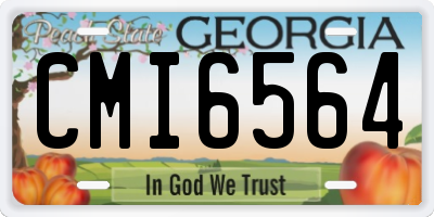 GA license plate CMI6564