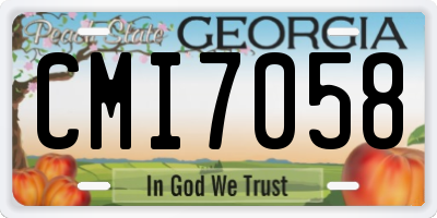 GA license plate CMI7058