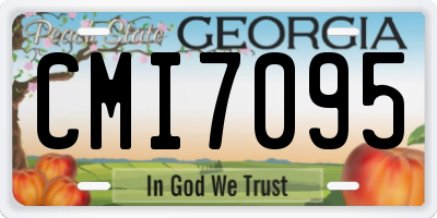 GA license plate CMI7095