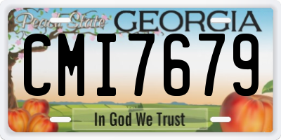 GA license plate CMI7679