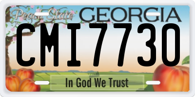 GA license plate CMI7730
