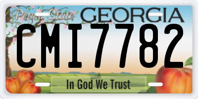 GA license plate CMI7782