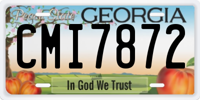 GA license plate CMI7872
