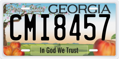 GA license plate CMI8457