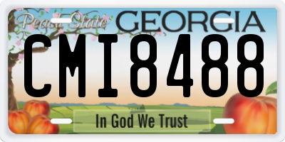 GA license plate CMI8488