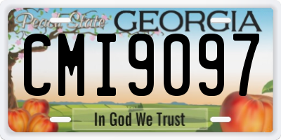 GA license plate CMI9097