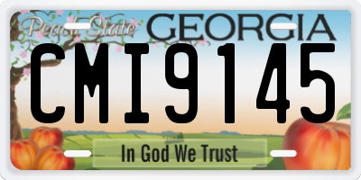 GA license plate CMI9145