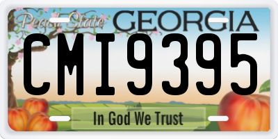 GA license plate CMI9395