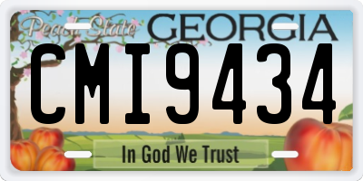 GA license plate CMI9434