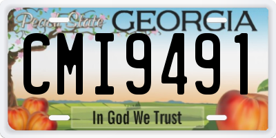 GA license plate CMI9491
