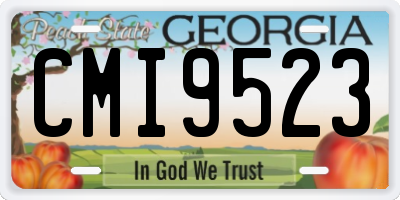 GA license plate CMI9523