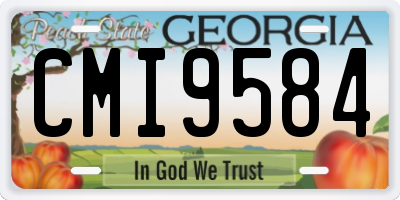 GA license plate CMI9584