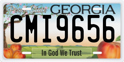 GA license plate CMI9656