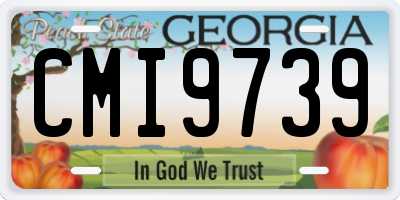 GA license plate CMI9739