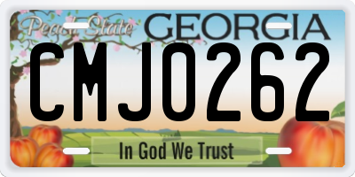 GA license plate CMJ0262