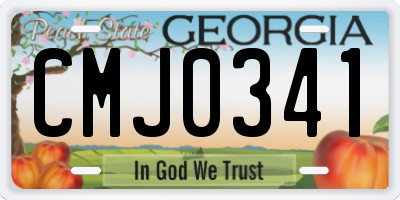 GA license plate CMJ0341