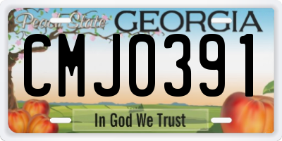 GA license plate CMJ0391