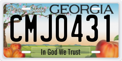 GA license plate CMJ0431