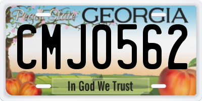 GA license plate CMJ0562
