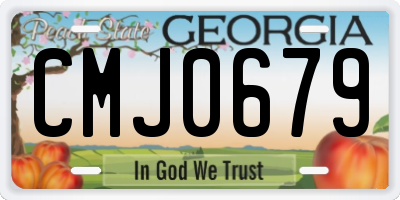 GA license plate CMJ0679