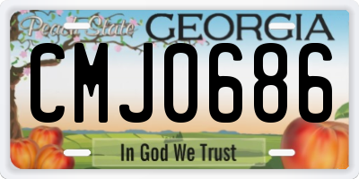 GA license plate CMJ0686