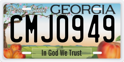 GA license plate CMJ0949