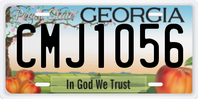 GA license plate CMJ1056
