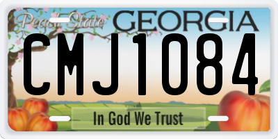 GA license plate CMJ1084