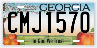 GA license plate CMJ1570