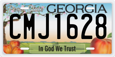 GA license plate CMJ1628