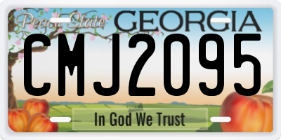 GA license plate CMJ2095