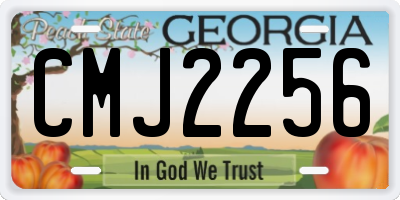 GA license plate CMJ2256