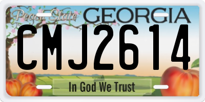 GA license plate CMJ2614