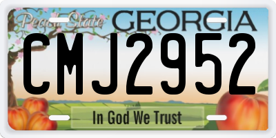 GA license plate CMJ2952