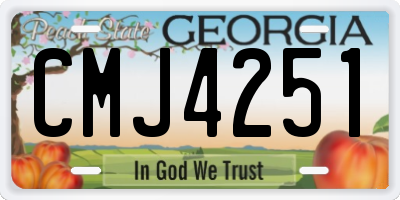 GA license plate CMJ4251