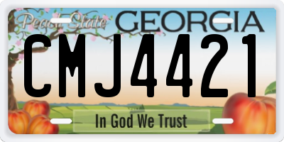 GA license plate CMJ4421