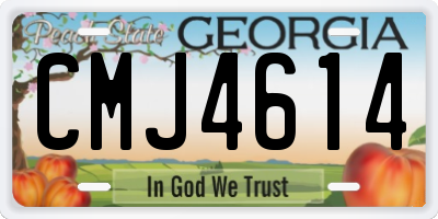 GA license plate CMJ4614
