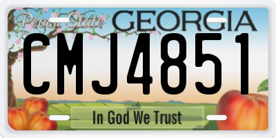 GA license plate CMJ4851