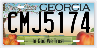 GA license plate CMJ5174