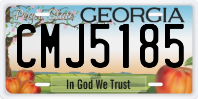 GA license plate CMJ5185