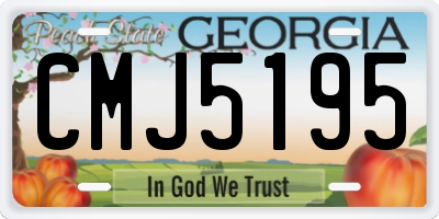 GA license plate CMJ5195