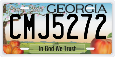 GA license plate CMJ5272