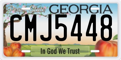 GA license plate CMJ5448