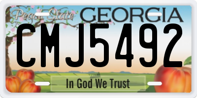 GA license plate CMJ5492