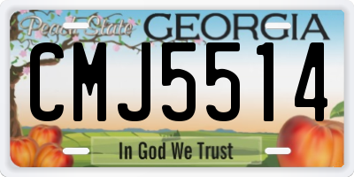 GA license plate CMJ5514