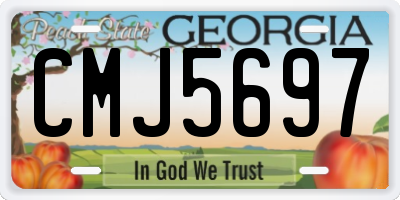 GA license plate CMJ5697