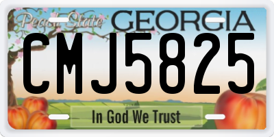 GA license plate CMJ5825